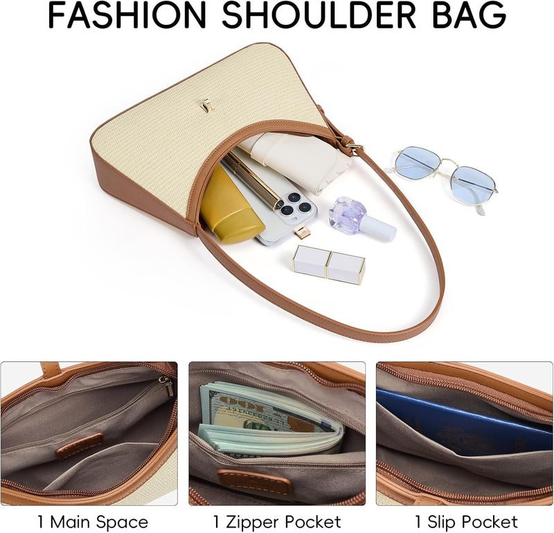 CLUCI Shoulder Bag for Women, Purses for Women, Handbag Hobo Bags Vegan Leather Crossbody Purse with Adjustable Strap - Image 5